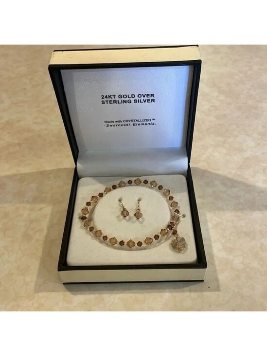 Swarovski Jewelry - Swarovski Crystal Bracelet & Earring Set, New in Box